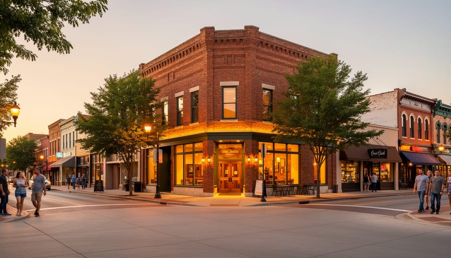 Historic downtown Fort Smith hotel exterior with brick facade and awnings